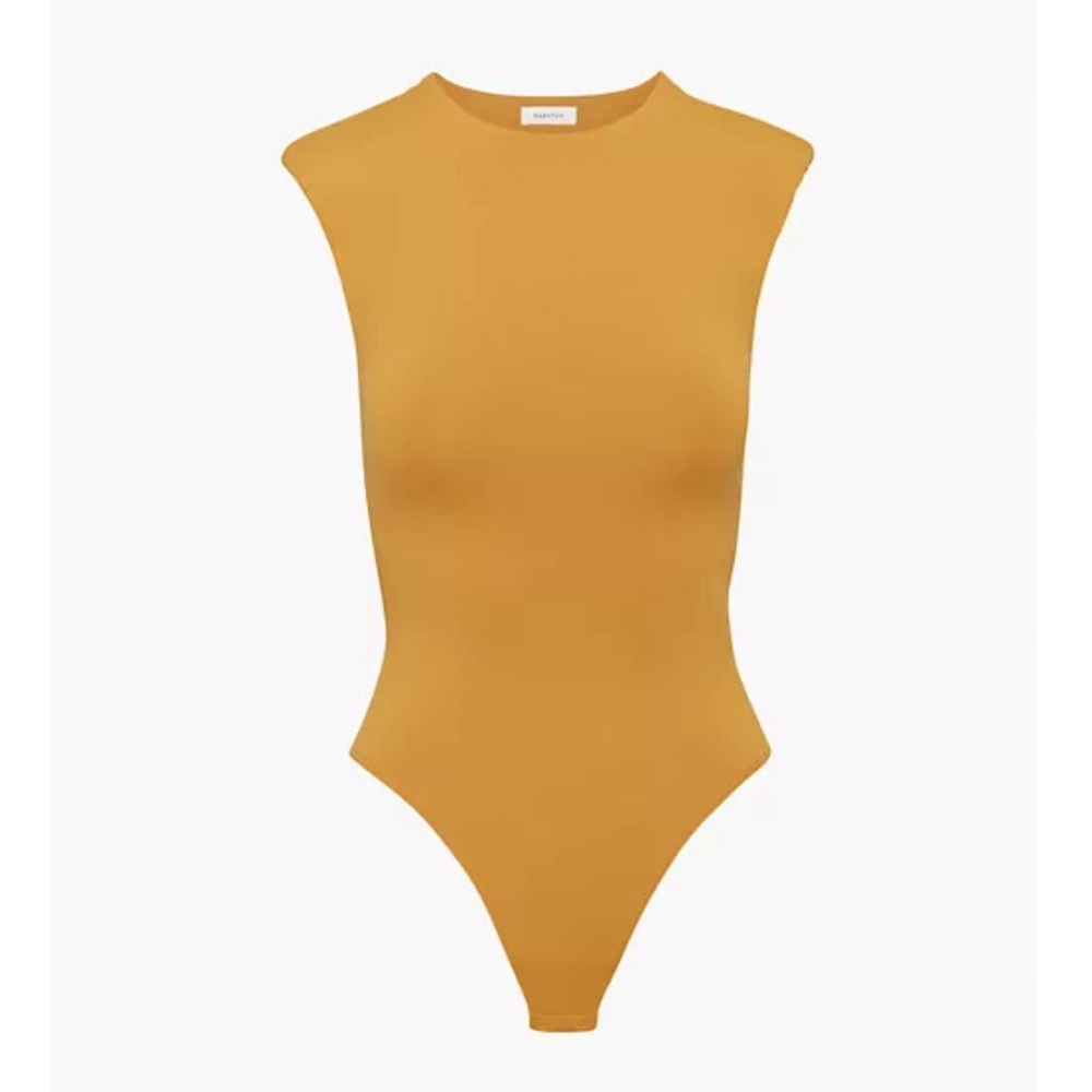 Aritzia Babaton Contour Shoulder Pad Bodysuit, copper spice